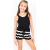 Eliora Crochet Knit Short - Black and White Black White - Shorts - 2 - thumbnail