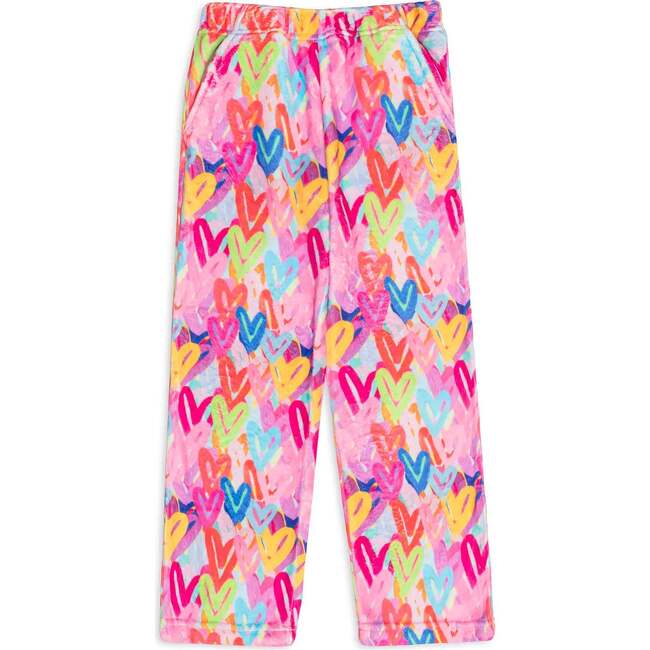 Graffiti Hearts Loungewear Pant Fuchsia