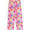 Graffiti Hearts Loungewear Pant Fuchsia - Pants - 1 - thumbnail
