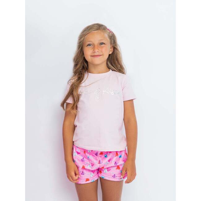 Hugs and Kisses Short Sleeve Tee Pink