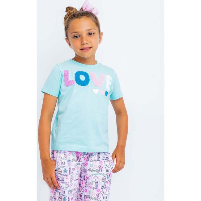 Love Short Sleeve Tee Aqua