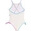 Sari Embroidered Trim One Piece Swimsuit White - One Pieces - 2 - thumbnail