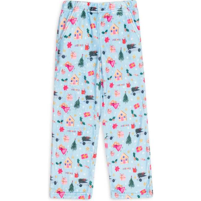 Christmas Loungewear Pant Light Blue