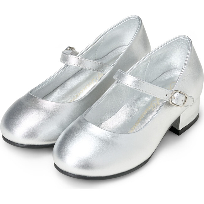 Sabine Leather Dress Shoes, Silver