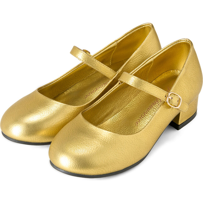 Sabine Leather Dress Shoes, Gold
