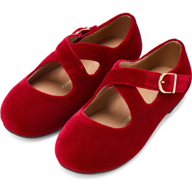 Demi Velvet Dress Shoes, Red