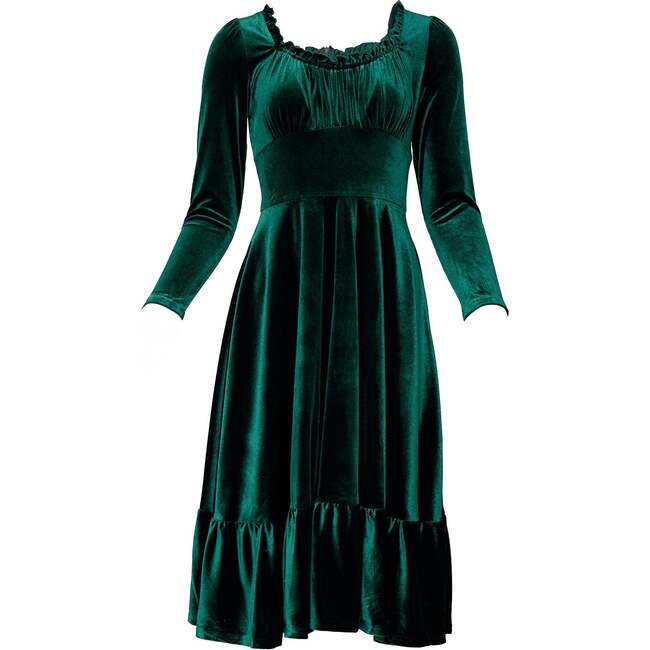 Cypress Dress in Green Velvet