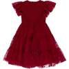 Mini Solange Dress in Burgundy Tulle - Dresses - 2 - thumbnail
