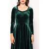 Cypress Dress in Green Velvet - Dresses - 3 - thumbnail