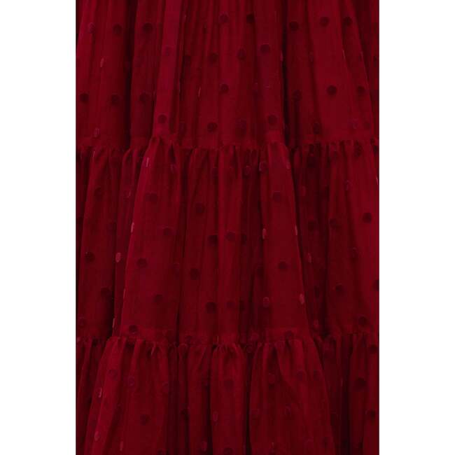 Mini Solange Dress in Burgundy Tulle - Dresses - 3