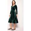 Cypress Dress in Green Velvet - Dresses - 4 - thumbnail
