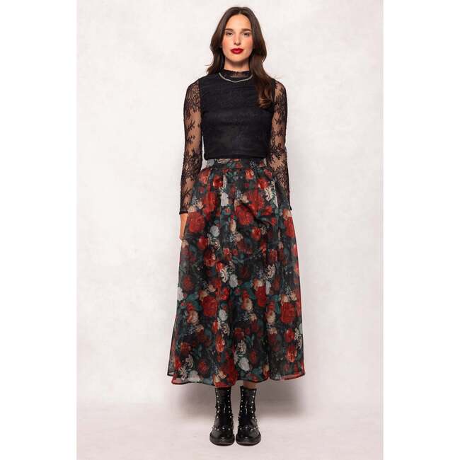 Vanessa Skirt in Midnight Roses - Skirts - 2