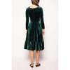 Cypress Dress in Green Velvet - Dresses - 5 - thumbnail