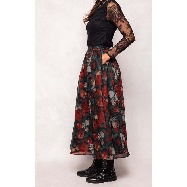 Vanessa Skirt in Midnight Roses - Skirts - 3