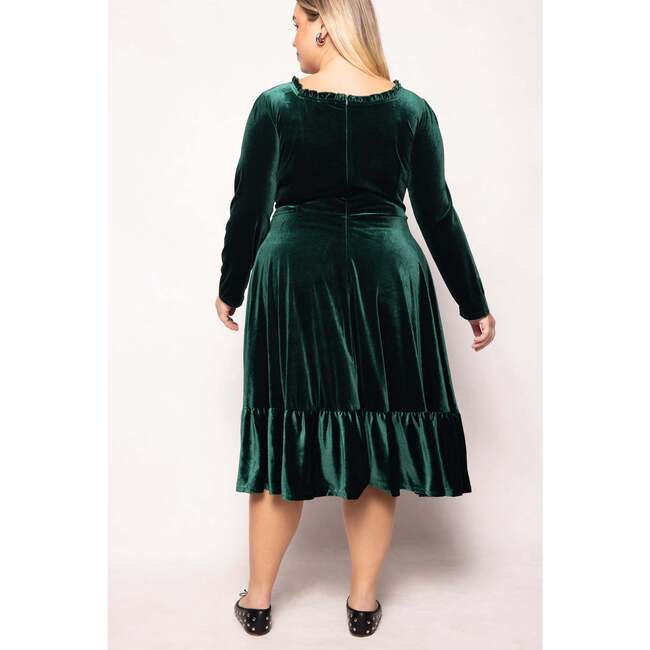 Cypress Dress in Green Velvet - Dresses - 6
