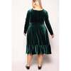 Cypress Dress in Green Velvet - Dresses - 6 - thumbnail