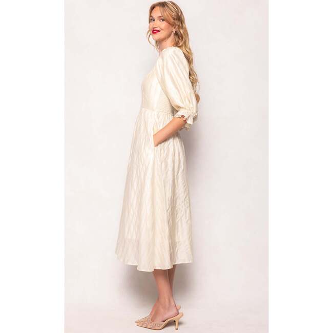 Tindra Dress in Cream Sequin - Dresses - 5