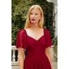 Solange Dress in Burgundy Tulle - Dresses - 5 - thumbnail