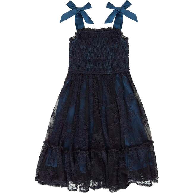 Mini Isadora Dress in Navy & Black