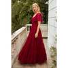 Solange Dress in Burgundy Tulle - Dresses - 6 - thumbnail