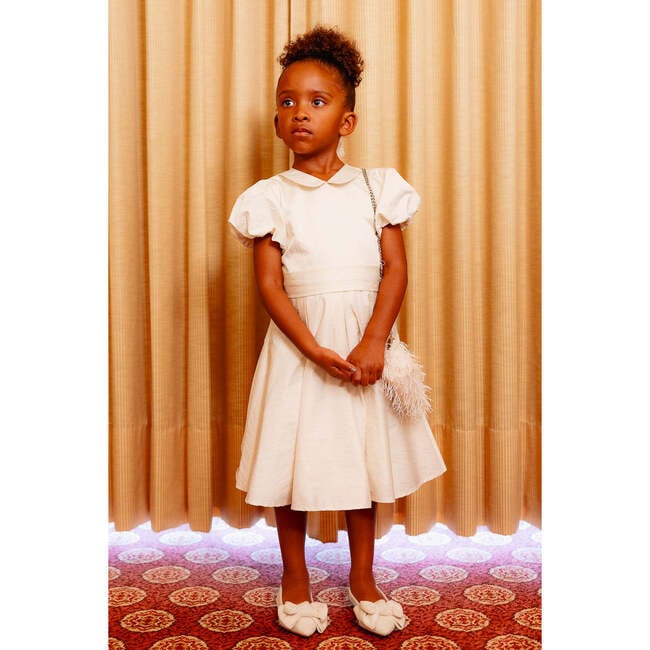 Mini Wrenley Dress in Cream Taffeta - Dresses - 3