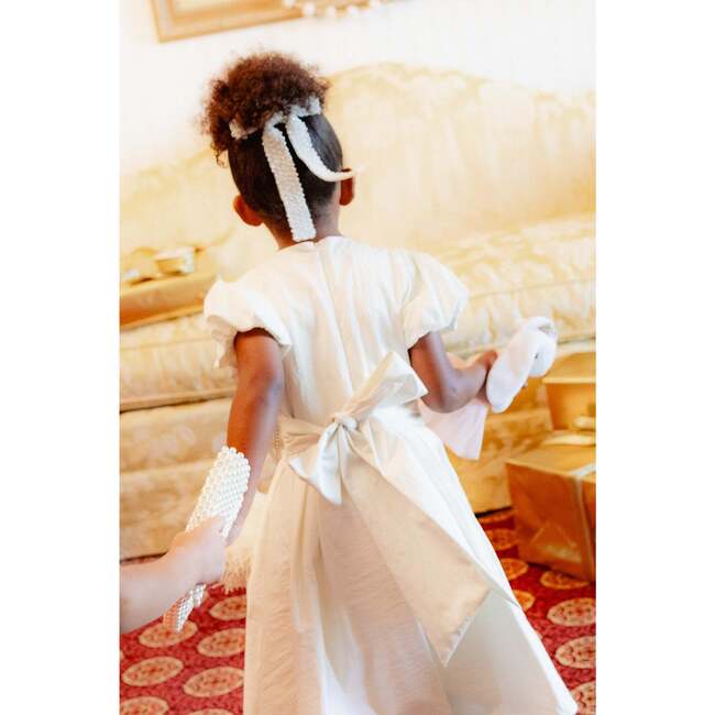 Mini Wrenley Dress in Cream Taffeta - Dresses - 4