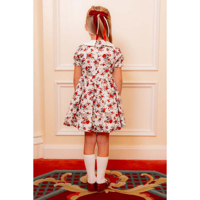 Mini Aveline Dress in Red & Green Rustic Floral - Dresses - 6