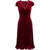 Livia Dress in Burgundy Velvet - Dresses - 1 - thumbnail