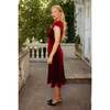 Livia Dress in Burgundy Velvet - Dresses - 4 - thumbnail