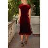 Livia Dress in Burgundy Velvet - Dresses - 5 - thumbnail