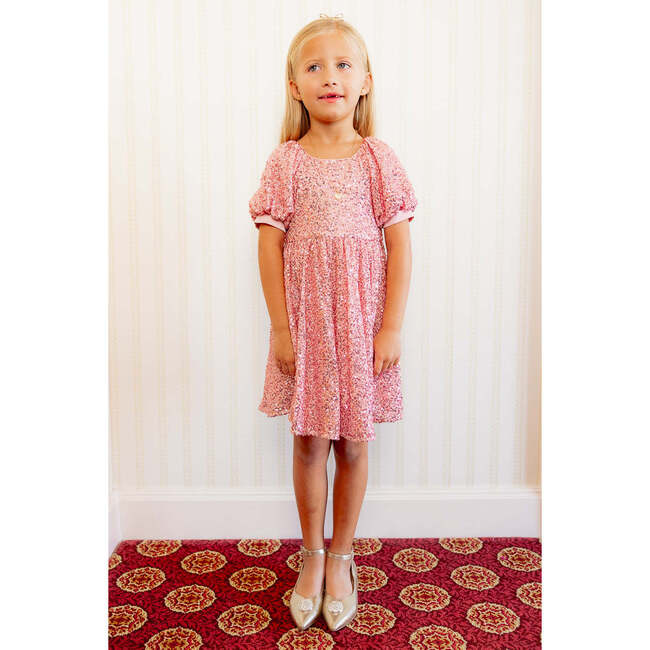 Mini Marisol Dress in Pink Sequin - Dresses - 2