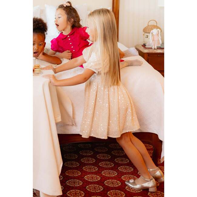Mini Marisol Dress in Cream Sequin - Dresses - 4