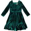 Mini Cypress Dress in Green Velvet - Dresses - 1 - thumbnail