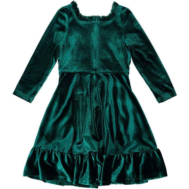 Mini Cypress Dress in Green Velvet - Dresses - 2