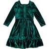 Mini Cypress Dress in Green Velvet - Dresses - 2