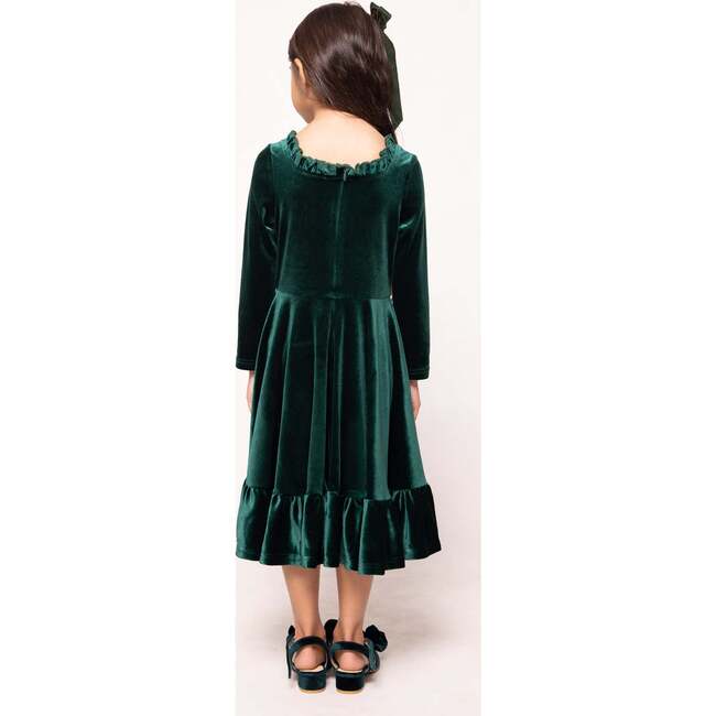Mini Cypress Dress in Green Velvet - Dresses - 4