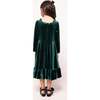Mini Cypress Dress in Green Velvet - Dresses - 4
