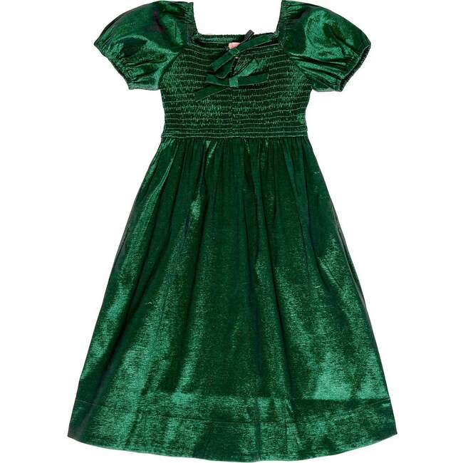Mini Cassie Dress in Green Taffeta