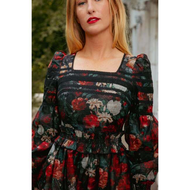 Evangeline Dress in Midnight Roses - Dresses - 2