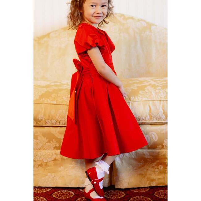 Mini Wrenley Dress in Red Taffeta - Dresses - 2