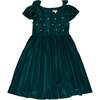 Mini Tiara Dress in Green Velvet - Dresses - 1 - thumbnail