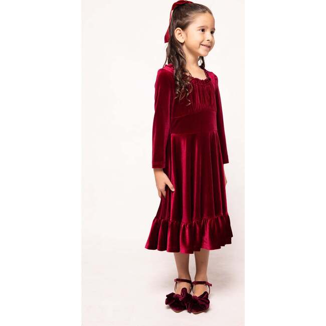Mini Cypress Dress in Wine Velvet - Dresses - 3
