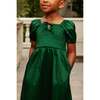 Mini Cassie Dress in Green Taffeta - Dresses - 3 - thumbnail