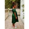 Mini Cassie Dress in Green Taffeta - Dresses - 4 - thumbnail