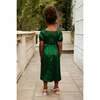 Mini Cassie Dress in Green Taffeta - Dresses - 5 - thumbnail