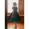 Mini Tiara Dress in Green Velvet - Dresses - 4 - thumbnail