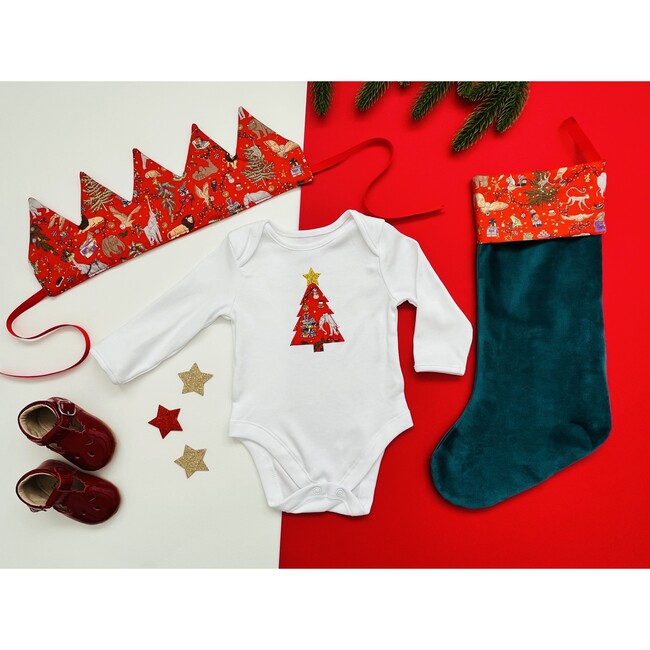 My Little Shop UK x Maisonette Exclusive Liberty Of London Baby's First Christmas Gift Set, Liberty Christmas Red Fabric - Mixed Gift Sets - 3