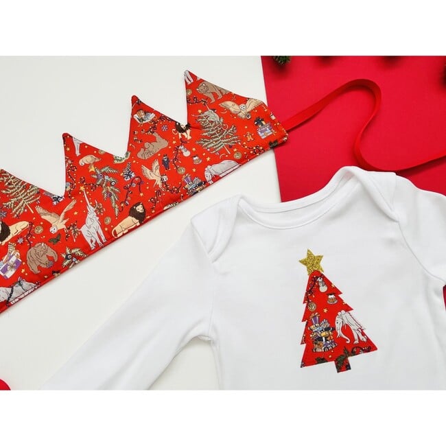 My Little Shop UK x Maisonette Exclusive Liberty Of London Baby's First Christmas Gift Set, Liberty Christmas Red Fabric - Mixed Gift Sets - 5