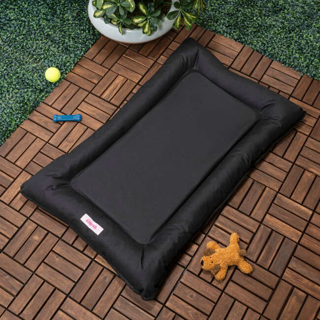 Archie Waterproof Indoor/Outdoor Hand-Washable Memory Foam Camping Pet Bed, Ink - Pet Beds - 3