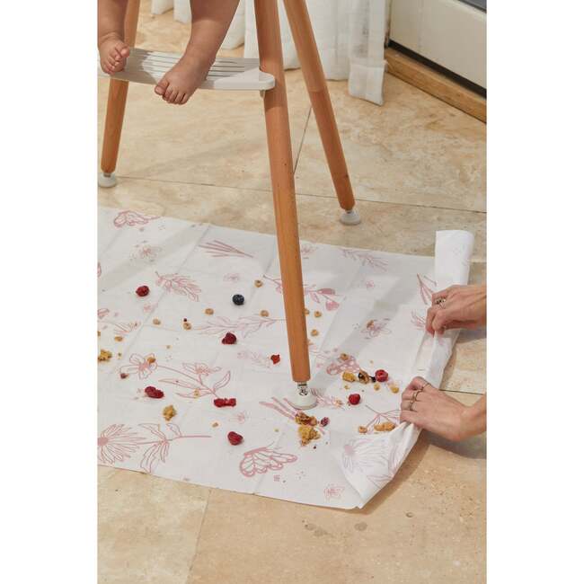 Biodegradable splat mats, Wildflower Pink - Highchairs - 3